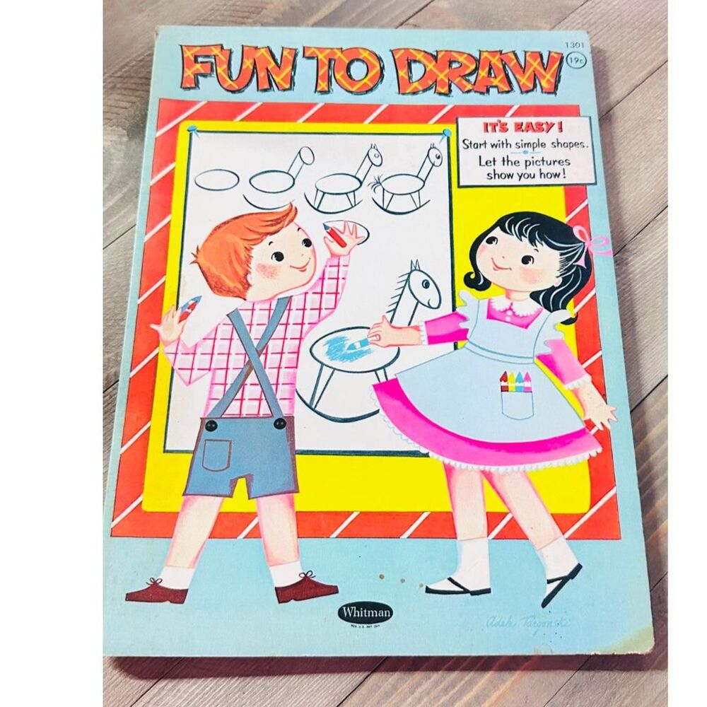 Fun to Draw - Vintage 1962 Coloring Activity Book